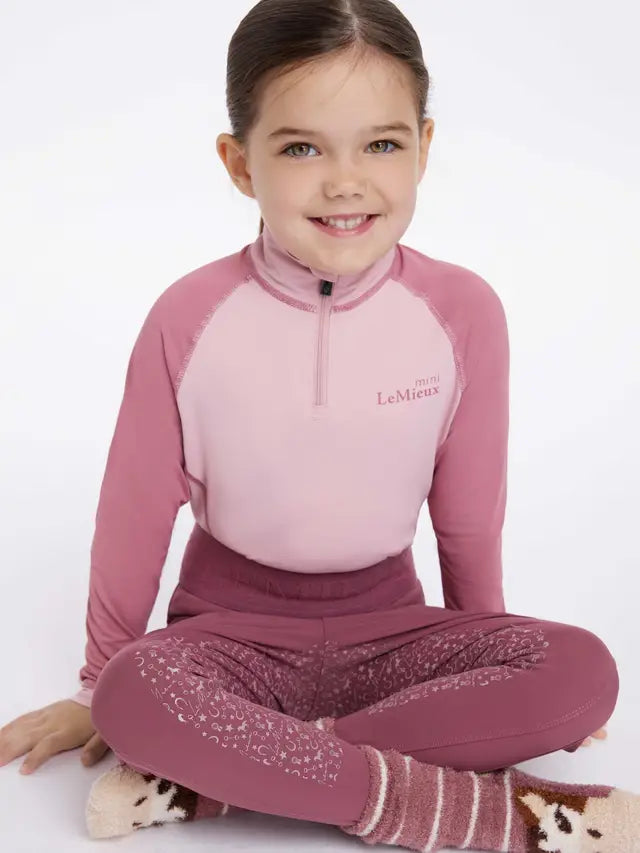 Girl in LEMIEUX MINI BASE LAYER BLOSSOM Riding Outfit - Equiflair