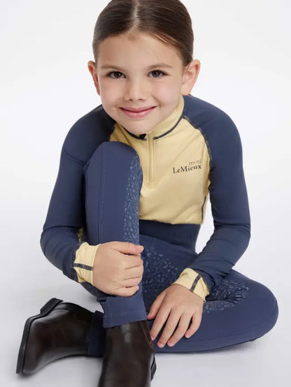 Child Rider in Lemieux Mini Mimosa Base Layer: Kids Equestrian Apparel, Horse Riding Clothes