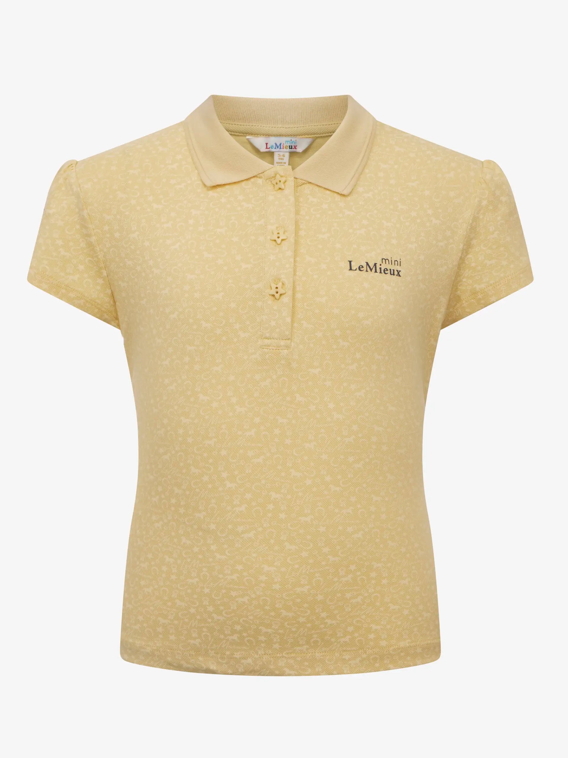 LEMIEUX MINI POLO SHIRT Mimosa Equestrian Kids Polo Shirt | Horse & Star Buttons