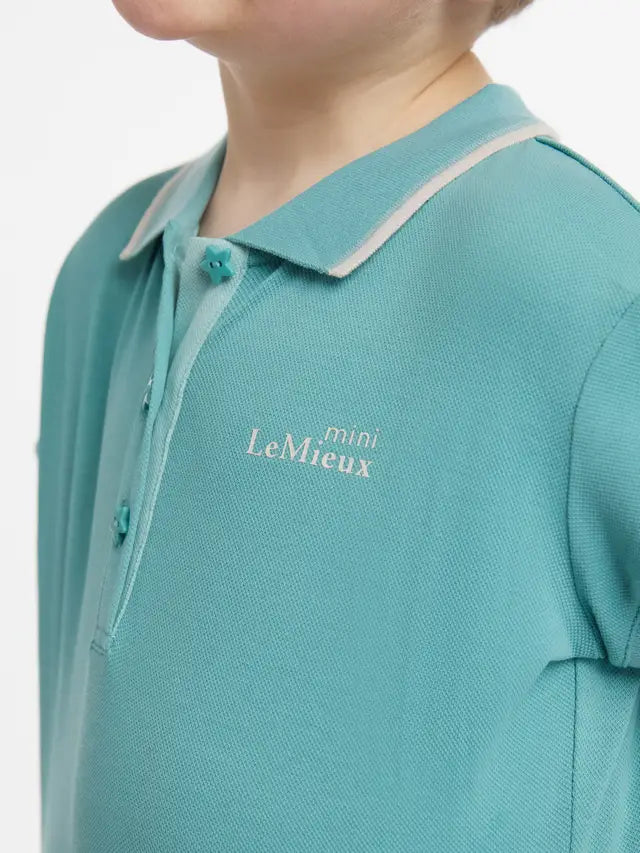 LeMieux Mini Lagoon Polo Shirt for Kids with Star Buttons | Equiflair
