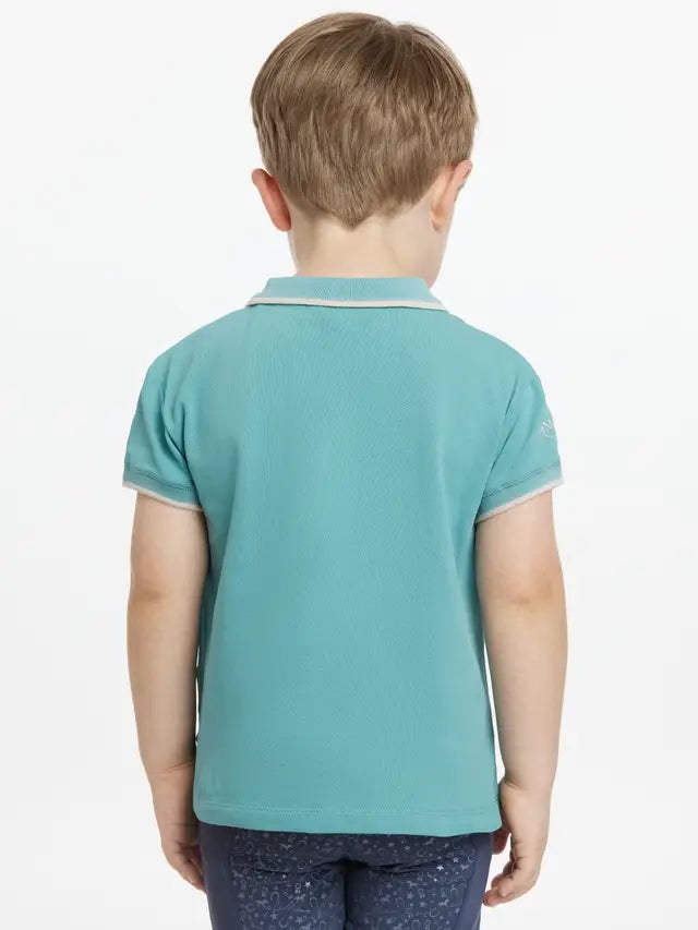 Lemieux Mini Polo Shirt Lagoon - Child's Equestrian Apparel from Equiflair