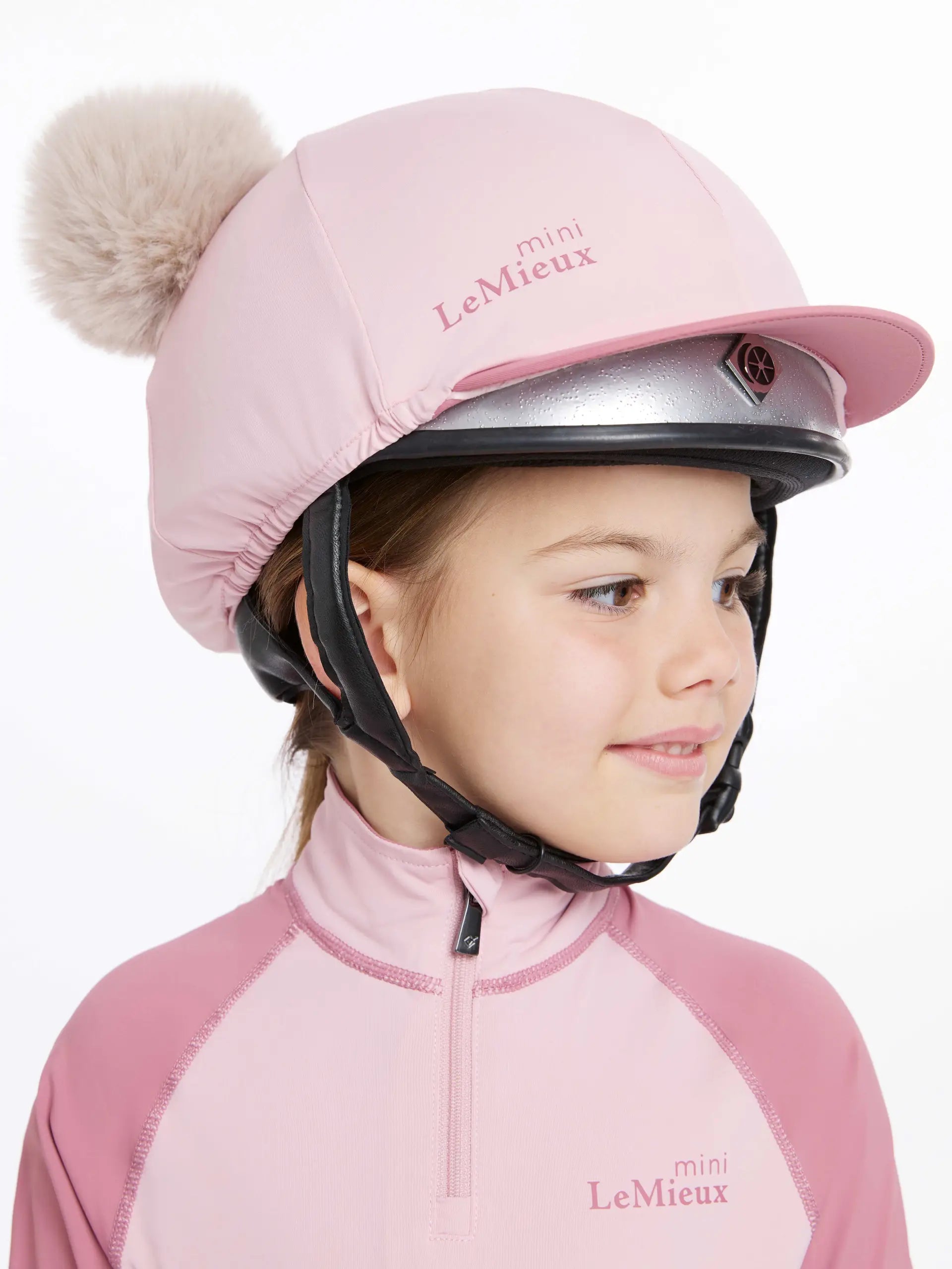 Lemieux Mini Pom Hat Silk Blossom - Equestrian Helmet Cover for Kids - Equiflair