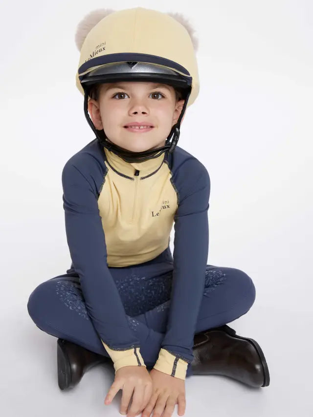 LeMieux Mini Mimosa Riding Helmet with Double Pom Poms for Children