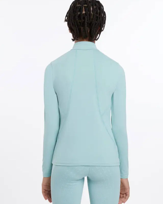LEMIEUX YOUNG RIDER BASE LAYER AQUA - Technical Performance Quarter Zip UV50+ Layer