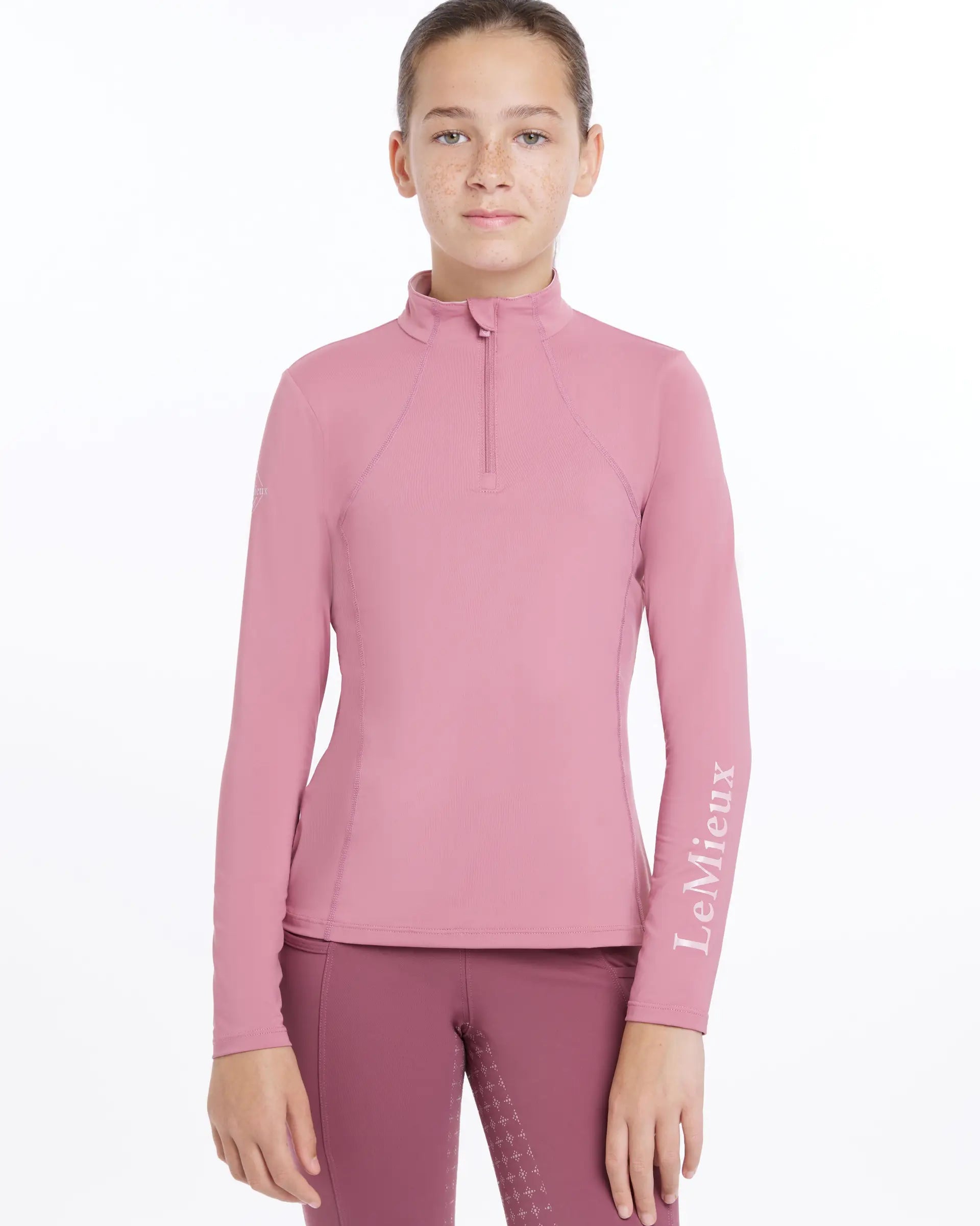 LEMIEUX Young Rider Base Layer Peony - Equestrian Apparel - UV50+ Technical Fabric for Active Riders