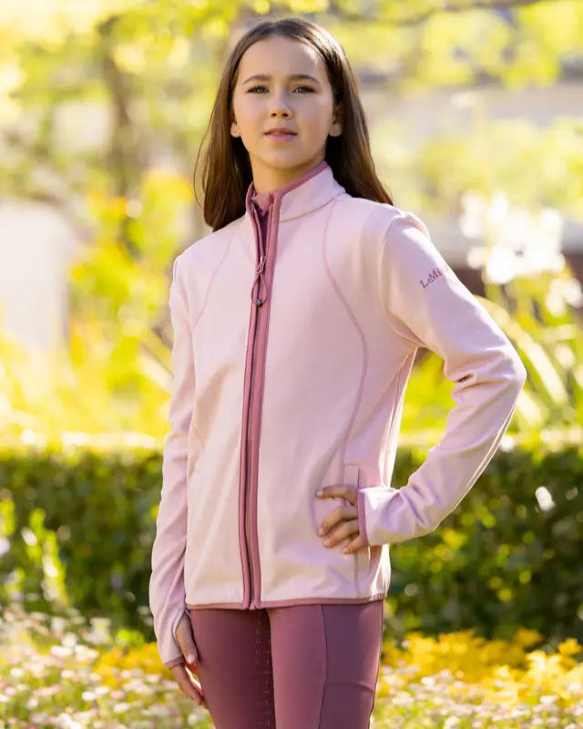 LEMIEUX Felicity Fleece Jacket - Blossom Pink Girls Rider - Stylish Zip-Up at Equiflair!