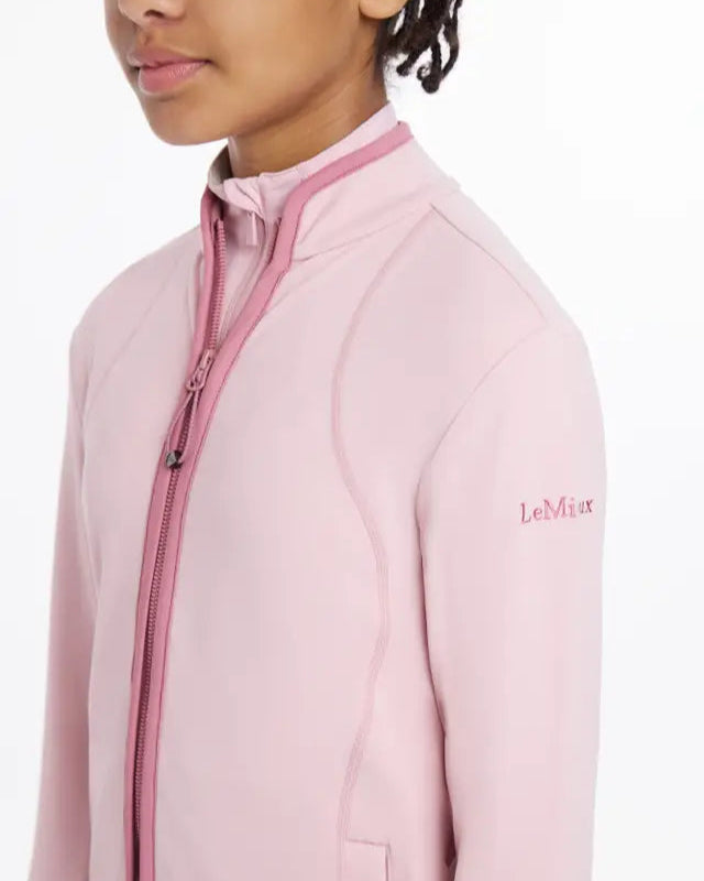 LEMIEUX Young Rider Felicity Fleece Jacket - Blossom Pink Zip Up Midlayer - Riding Apparel