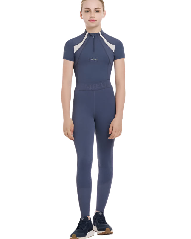 LEMIEUX Young Rider Lizzie Mesh Legging Dusk Blue | Equestrian Apparel