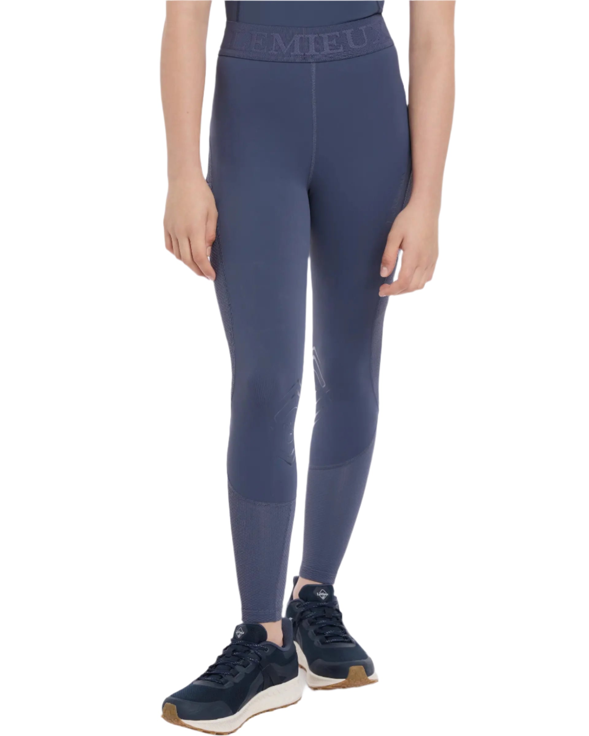 LEMIEUX Young Rider Lizzie Mesh Legging - Dusk Blue Equestrian Riding Apparel