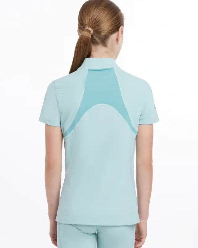 Lemieux Young Rider Aqua Riding Shirt: UV Protection, Breathable Mesh, Youth Equestrian Top