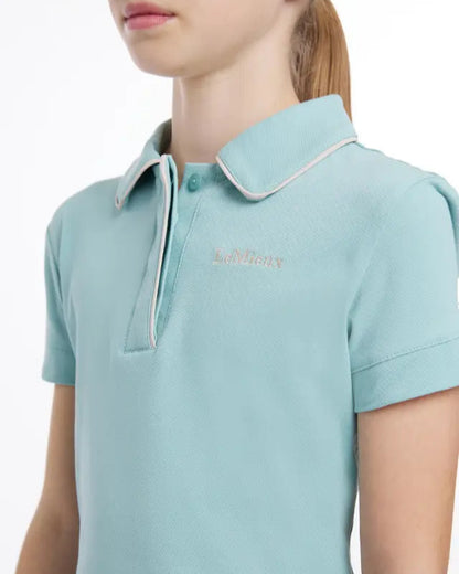 Lemieux Young Rider Aqua Polo Shirt - Equestrian Clothing for Girls - Stylish & Comfortable Riding Apparel