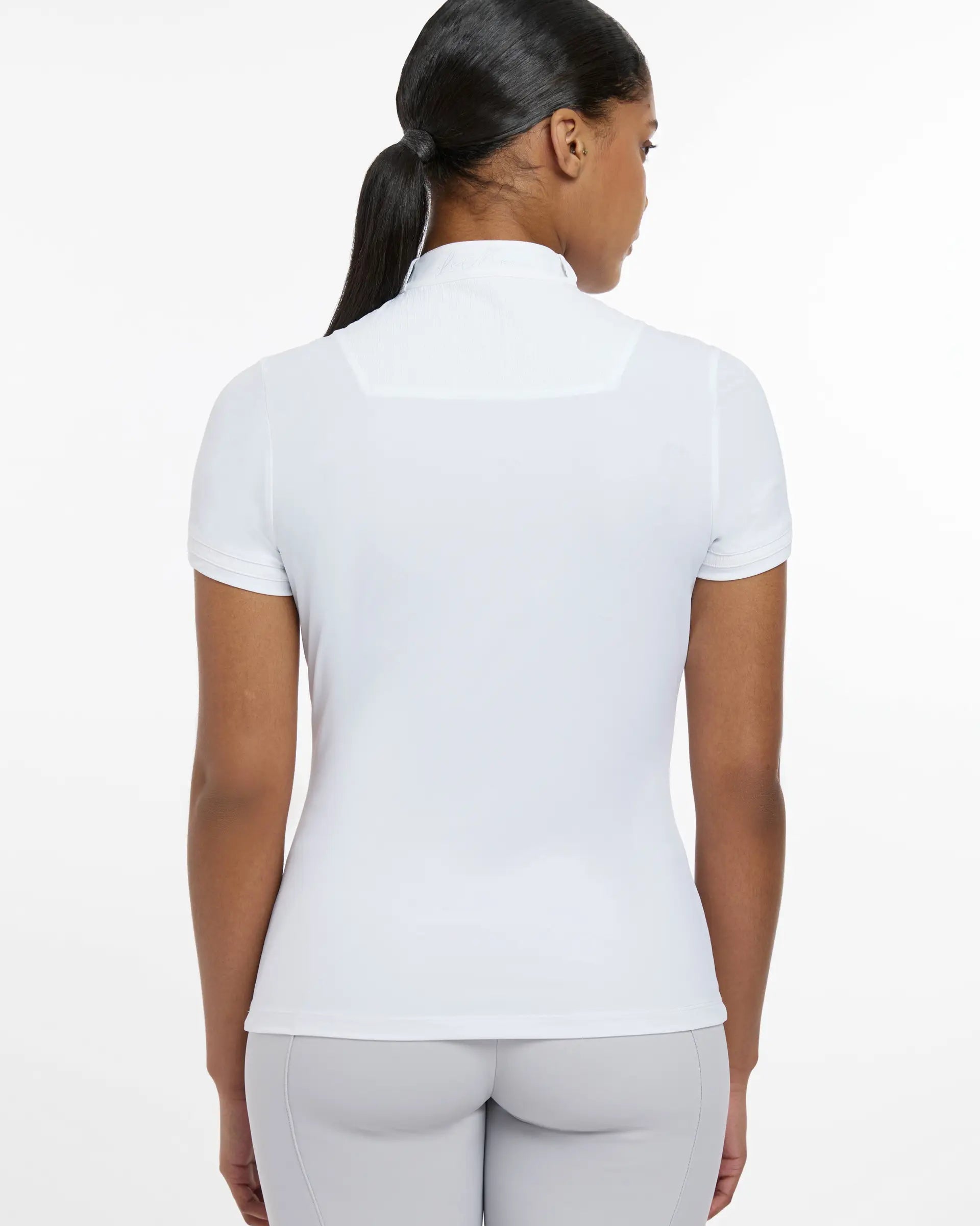 LeMieux Sophia White Short Sleeve Show Shirt - Equestrian Apparel