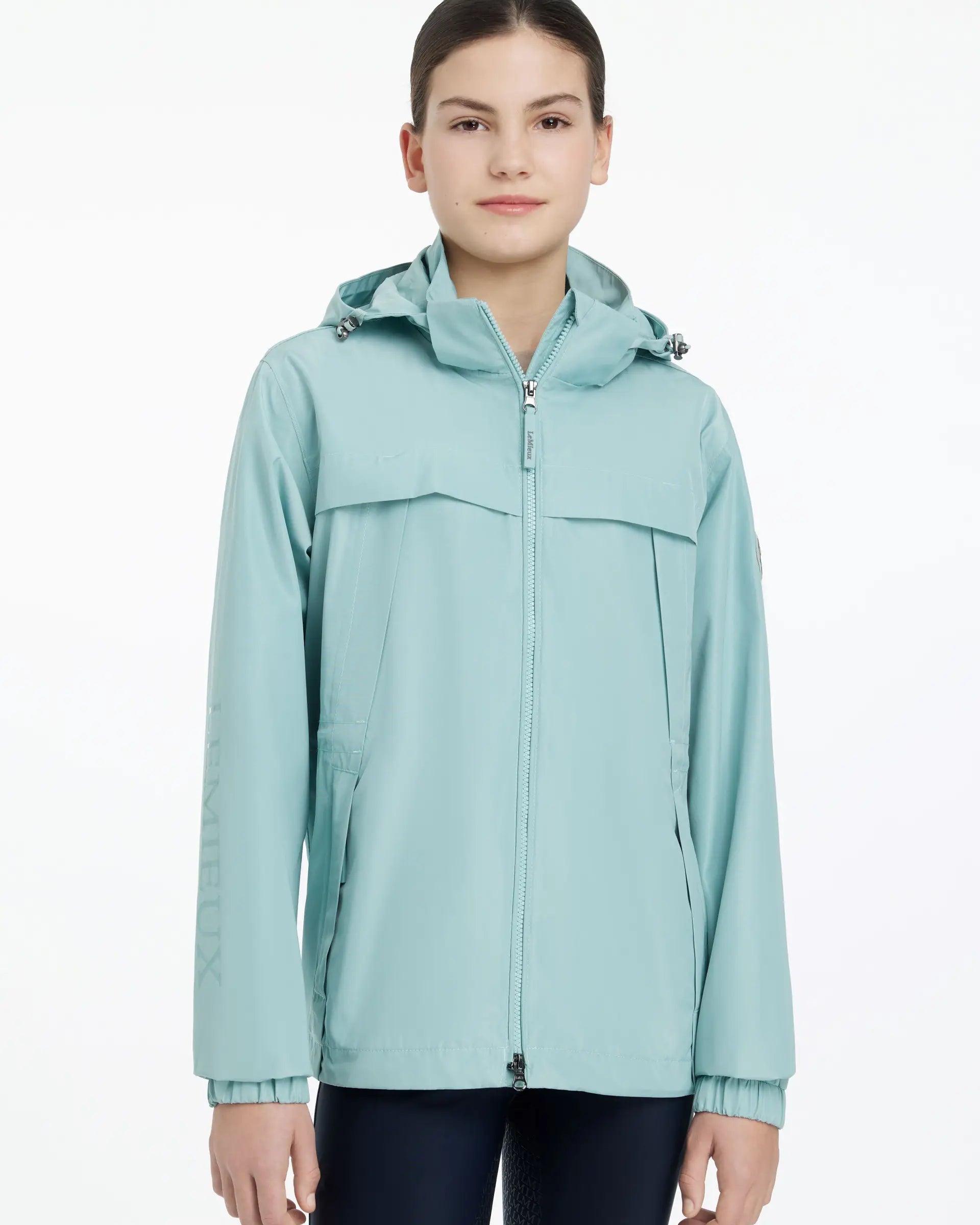 LEMIEUX Young Rider Dolcie Waterproof Jacket Aqua, Kids Riding Gear