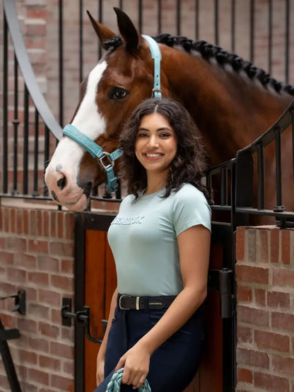 LeMieux Classique T-Shirt in Aqua: Equestrian Style for Horse Riding Lovers