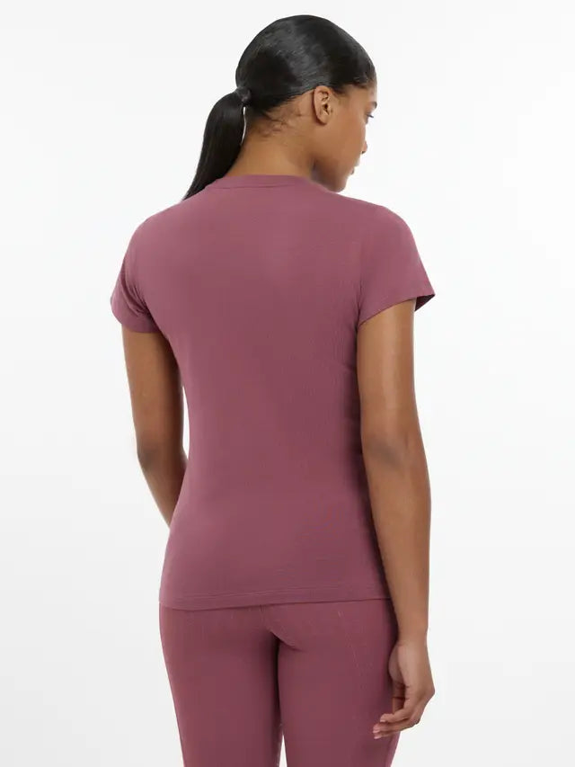Lemieux Classique T-Shirt Rosewood - Women's Sweat-Wicking Top, Equiflair