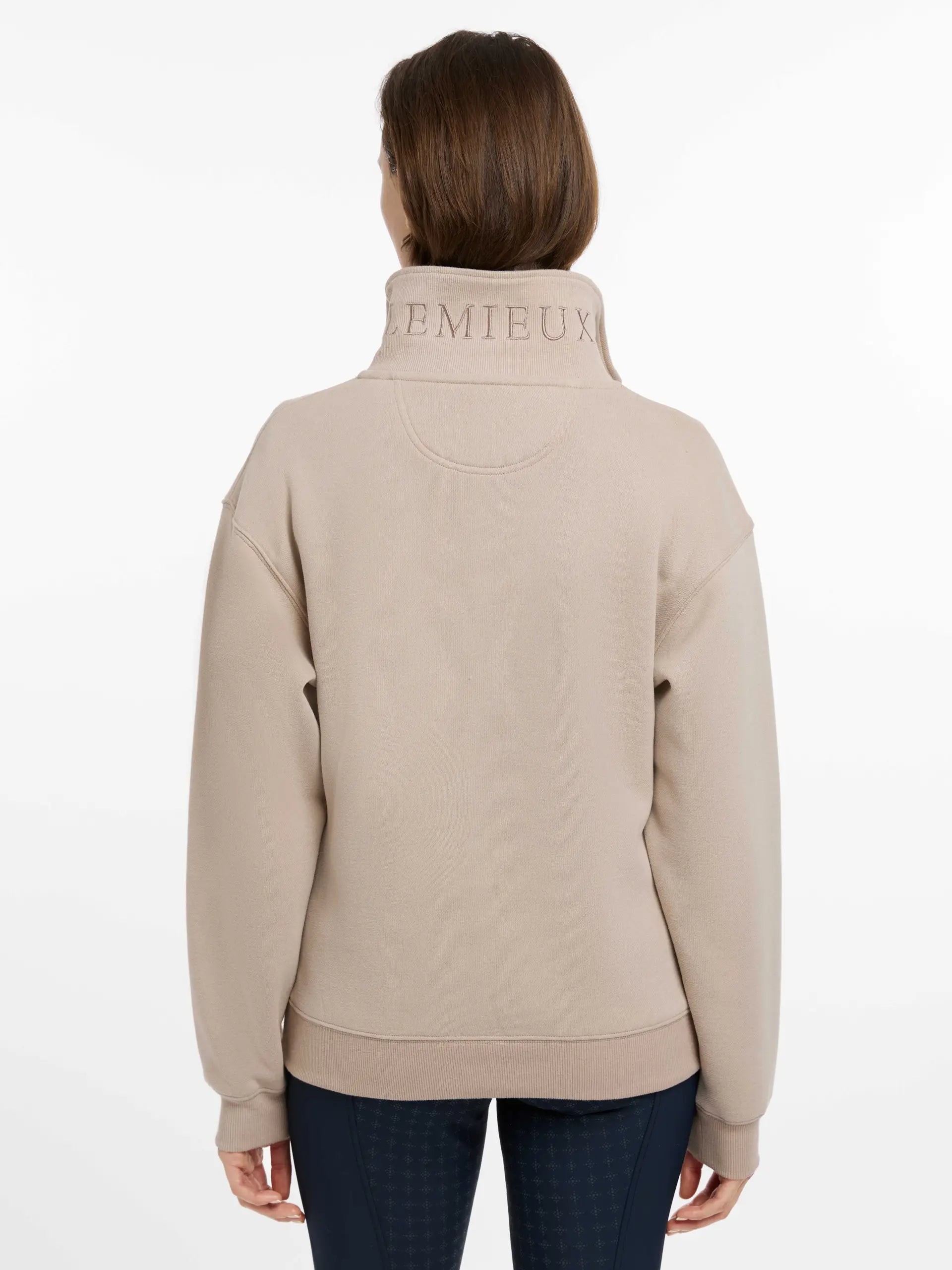 Lemieux Keira Almond Quarter Neck Sweatshirt | Women's Fashion Sweater by Equiflair