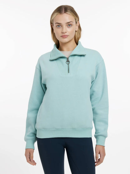 LeMieux Keira Aqua Quarter Zip Sweater - Women's Stylish & Comfortable Pullover Sweatshirt