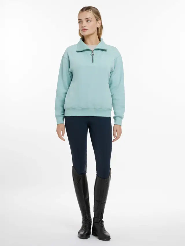 LeMieux Keira Aqua Quarter Neck Sweatshirt: Women's Equestrian Fashion at Equiflair