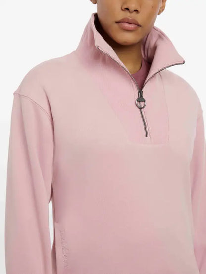 LeMieux Keira Quarter Neck Sweatshirt - Blossom Pink. Women's relaxed fit zip pullover. Shop now!