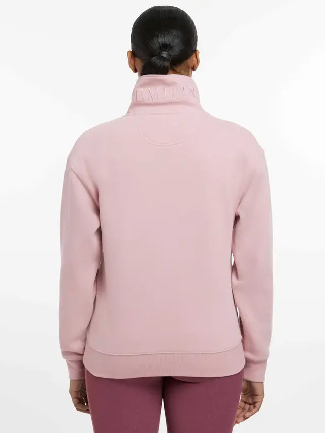 LeMieux Keira Quarter Neck Sweat Blossom: Comfortable & Stylish Pink Pullover Sweater for Women by Equiflair. Equestrian Fashion