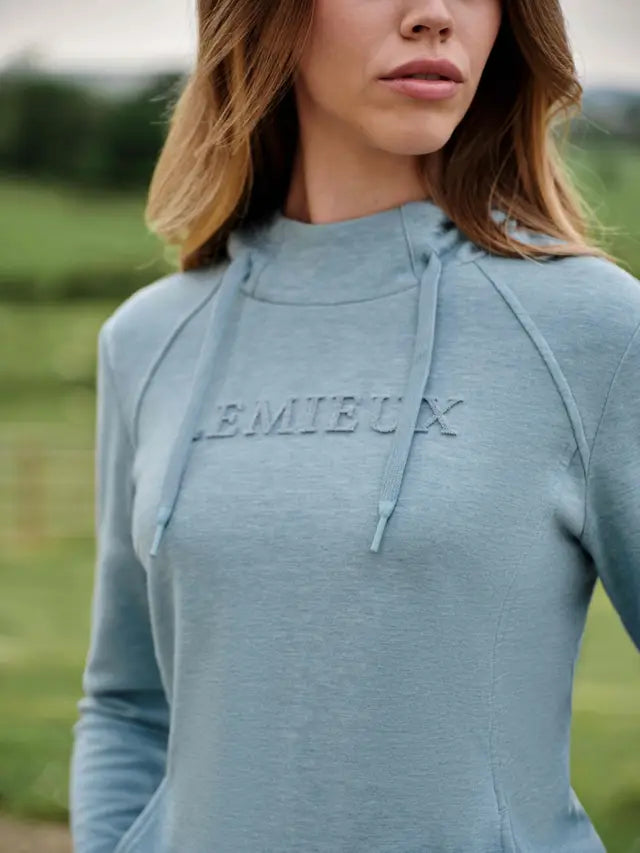 Lemieux Martha Hoodie Lagoon: Women's Equestrian Drawstring Hoodie, Stylish and Comfortable | Equiflair