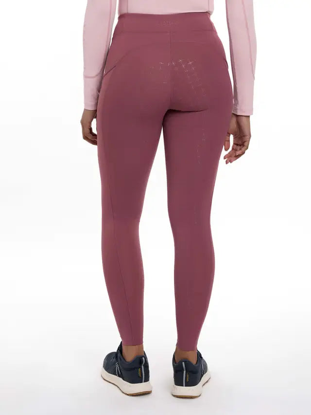 LEMIEUX NAOMI PULL ON BREECHES ROSEWOOD - Stylish & Comfortable Riding Tights with Full Silicone Seat Pattern