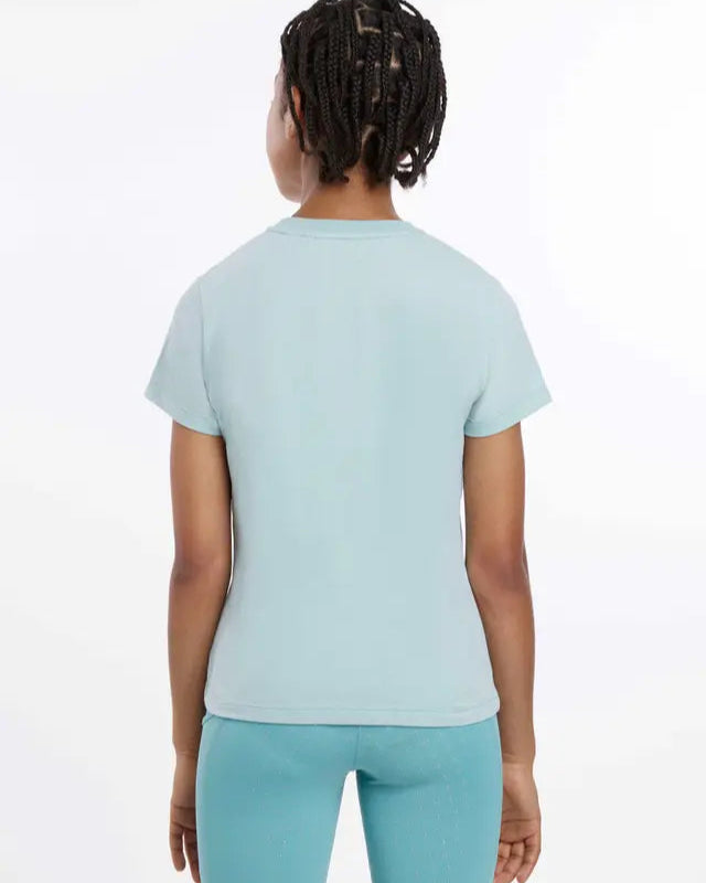 LeMieux Young Rider Arianna Aqua T-Shirt - Equiflair | Equestrian Apparel | Rainbow-fade Puff Print