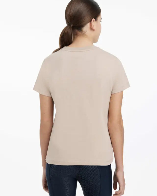 LeMieux Young Rider Arianna T-Shirt - Almond Color T-Shirt. Premium Cotton Tee for Young Equestrians.
