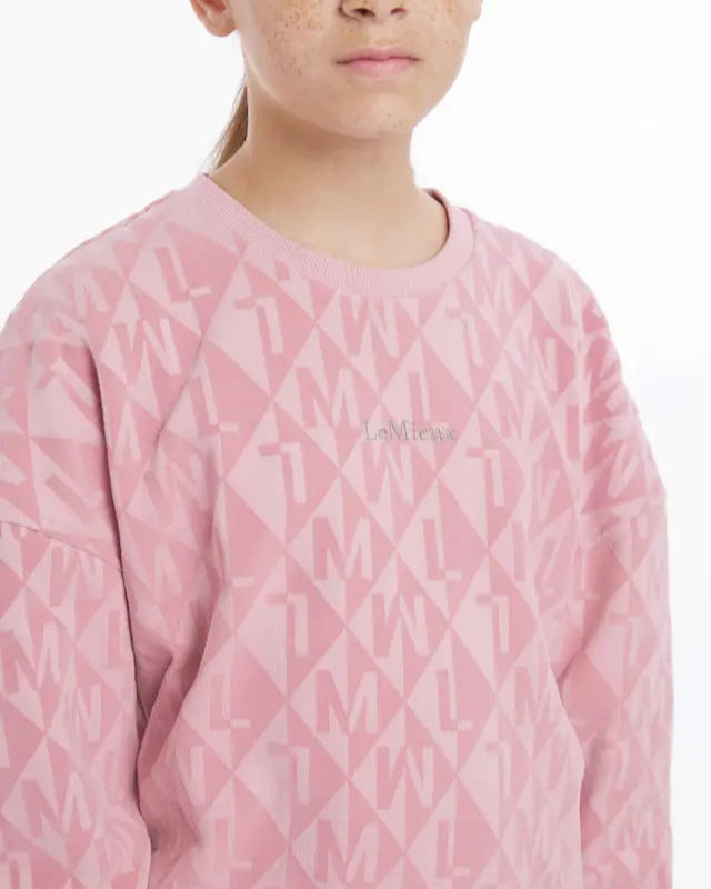 LEMIEUX Young Rider Clea Crew Sweat Blossom - Pink Equestrian Sweatshirt from Equiflair