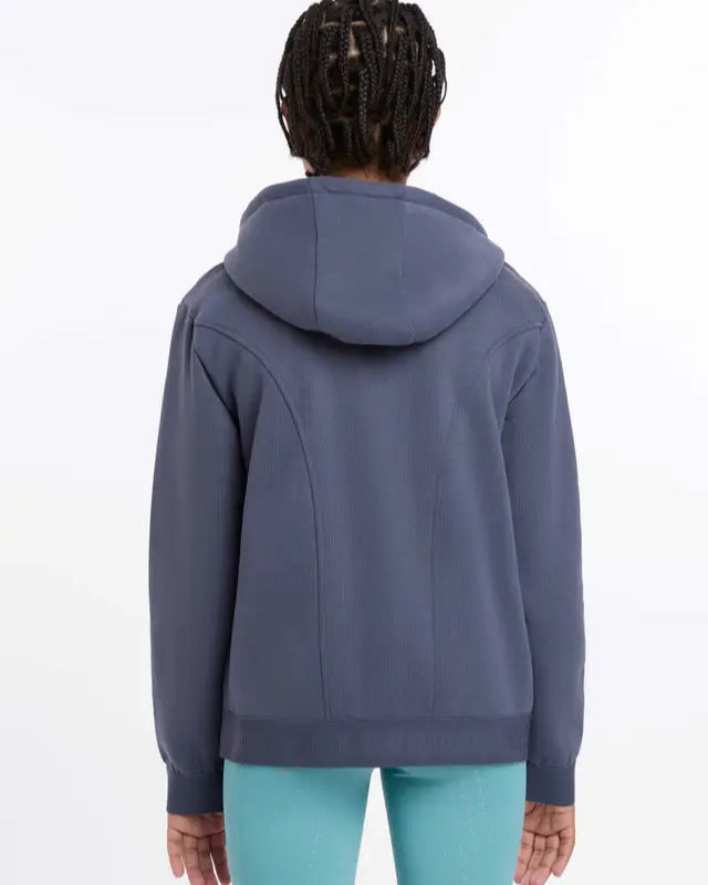 Le Mieux Young Rider Hadley Hoodie Dusk Blue - Cozy Zip-Up Equestrian Style