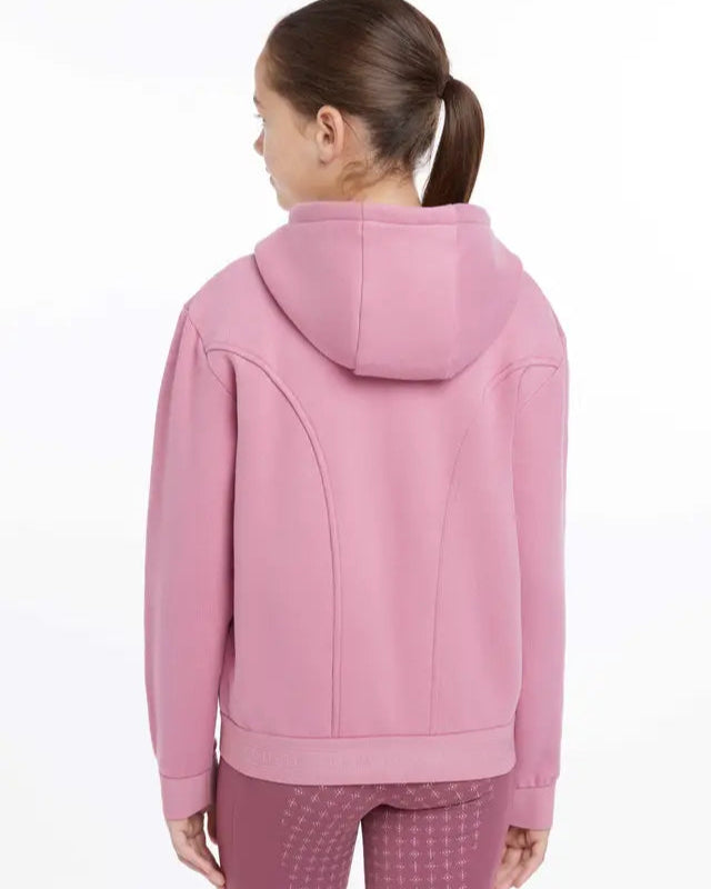 LeMieux Young Rider Hadley Hoodie in Pink Peony - Comfortable Zip-Through for Girls