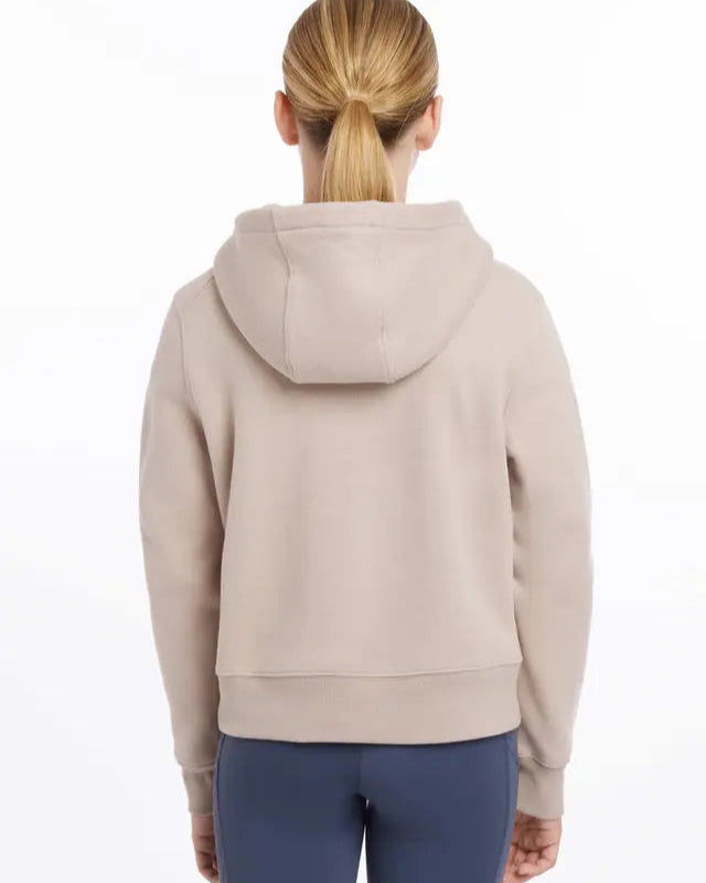 LEMIEUX YOUNG RIDER HARRIET POP OVER ALMOND Hoodie Back View - Equiflair