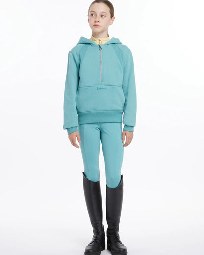 LeMieux Young Rider Lagoon Hoodie. Youth equestrian clothing for riding,  hooded top, casual kids apparel. Available at Equiflair.