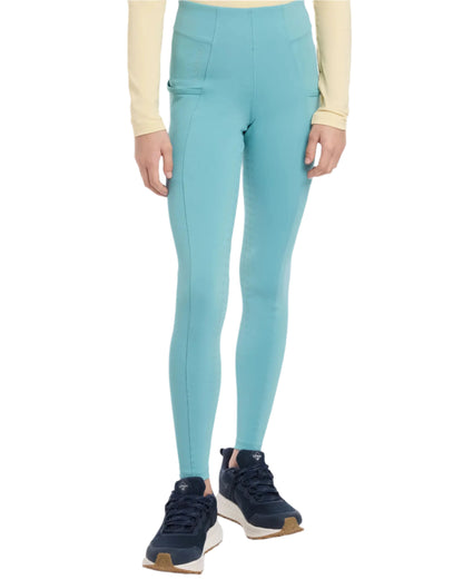 LEMIEUX Young Rider Orla Lagoon Riding Leggings - Children's Equestrian Apparel, Pull-On Breeches, Available at Equiflair