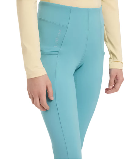 Lemieux Young Rider Orla Pull Ons Lagoon - Riding Leggings Equestrian