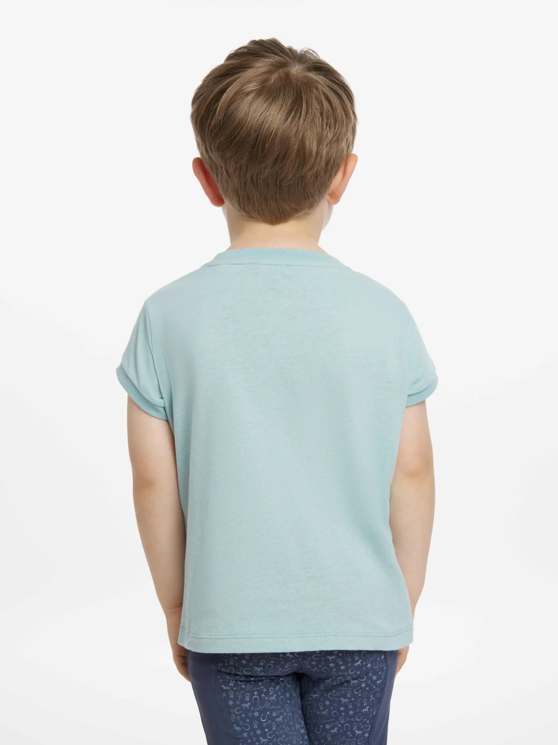 LeMieux Mini Alex Tee Aqua - Back View, Kids Equestrian T-Shirt, Short Sleeve Top, Riding Apparel