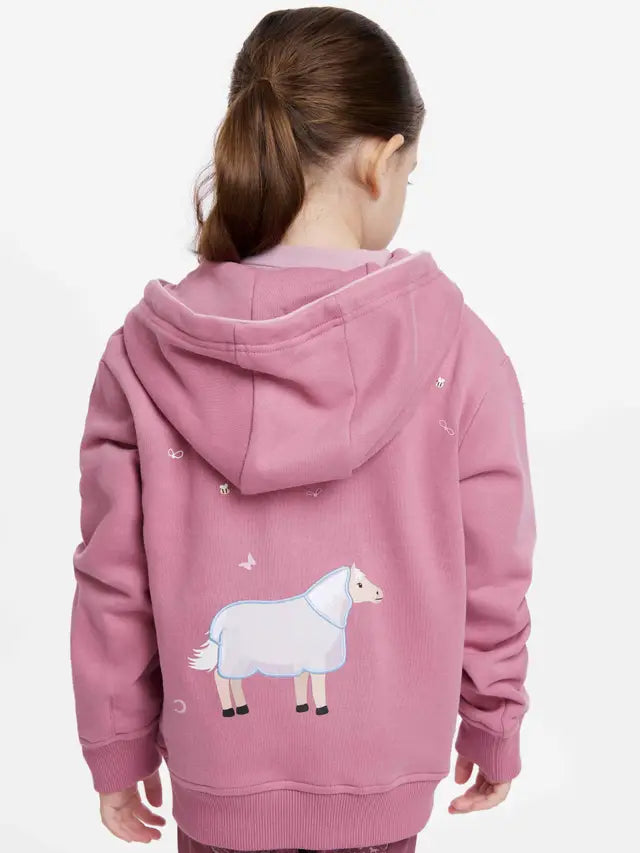 Lemieux Mini Charlie Zip Through Peony Hoodie for Girls - Equestrian Style Kids Clothing by Equiflair