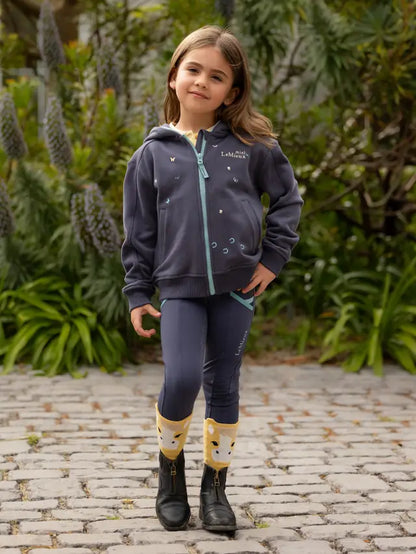 LeMieux Mini Charlie Zip Through Hoodie - Dusk Blue: Equestrian Fashion for Kids. LeMieux children's equestrian apparel.