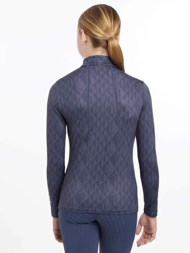 LEMIEUX YOUNG RIDER CLEA BASE LAYER - Dusk Blue, equestrian kids clothing, long sleeve shirt