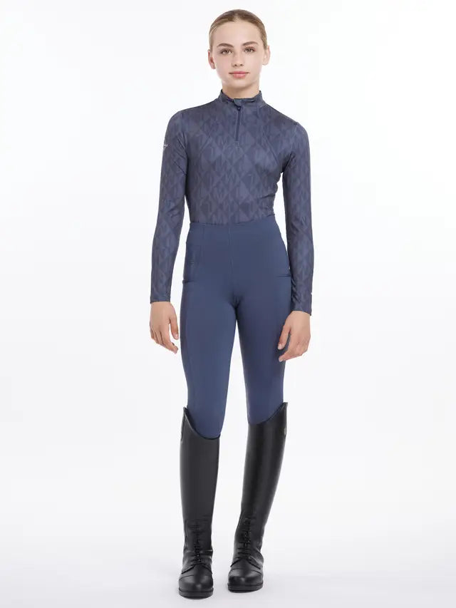LE MIEUX YOUNG RIDER CLEA BASE LAYER in DUSK BLUE: Equestrian Apparel for Young Riders | Equiflair