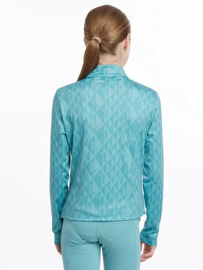 Lemieux Young Rider Clea Base Layer Lagoon - UV Protection, Quarter Zip