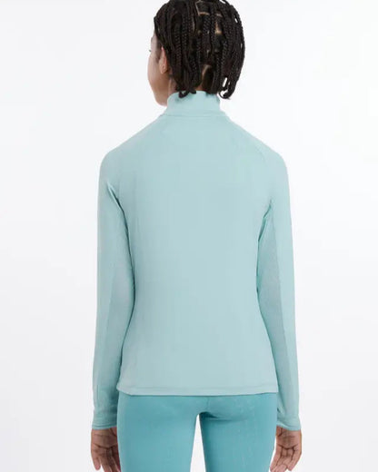 LeMieux Young Rider Hope Lightweight Base Layer - Aqua Blue. UV Protection riding top from Equiflair.