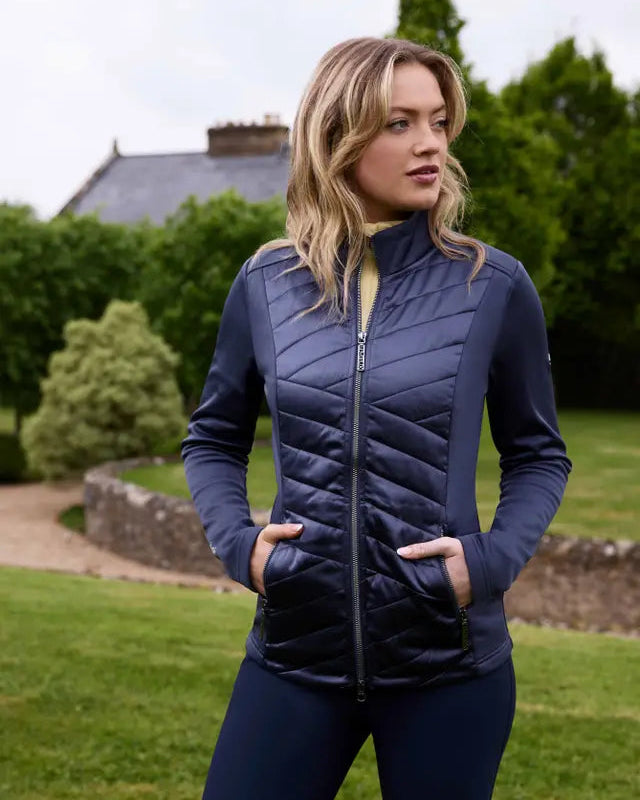 LeMieux Dynamique Jacket Dusk Blue - Padded Equestrian Coat for Women - Equiflair Saddlery