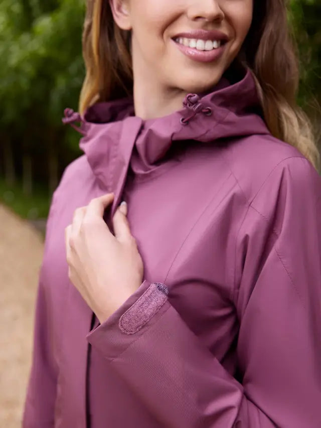 Lemieux Isla Waterproof Jacket - Rosewood. Short Waterproof Jacket. Equiflair.