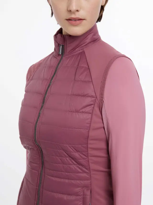 LeMieux Juliette Gilet Rosewood - Quilted Equestrian Vest for Women - Equiflair