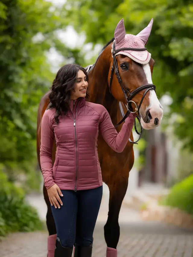LeMieux Juliette Jacket Rosewood: Woman & Horse in Matching Equestrian Style. Equiflair Store.