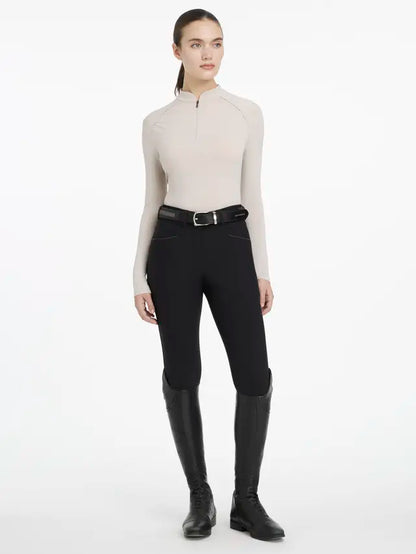 LeMieux Heyden Lightweight Base Layer - Stone. Women's riding apparel, equestrian fashion, performance base layer.