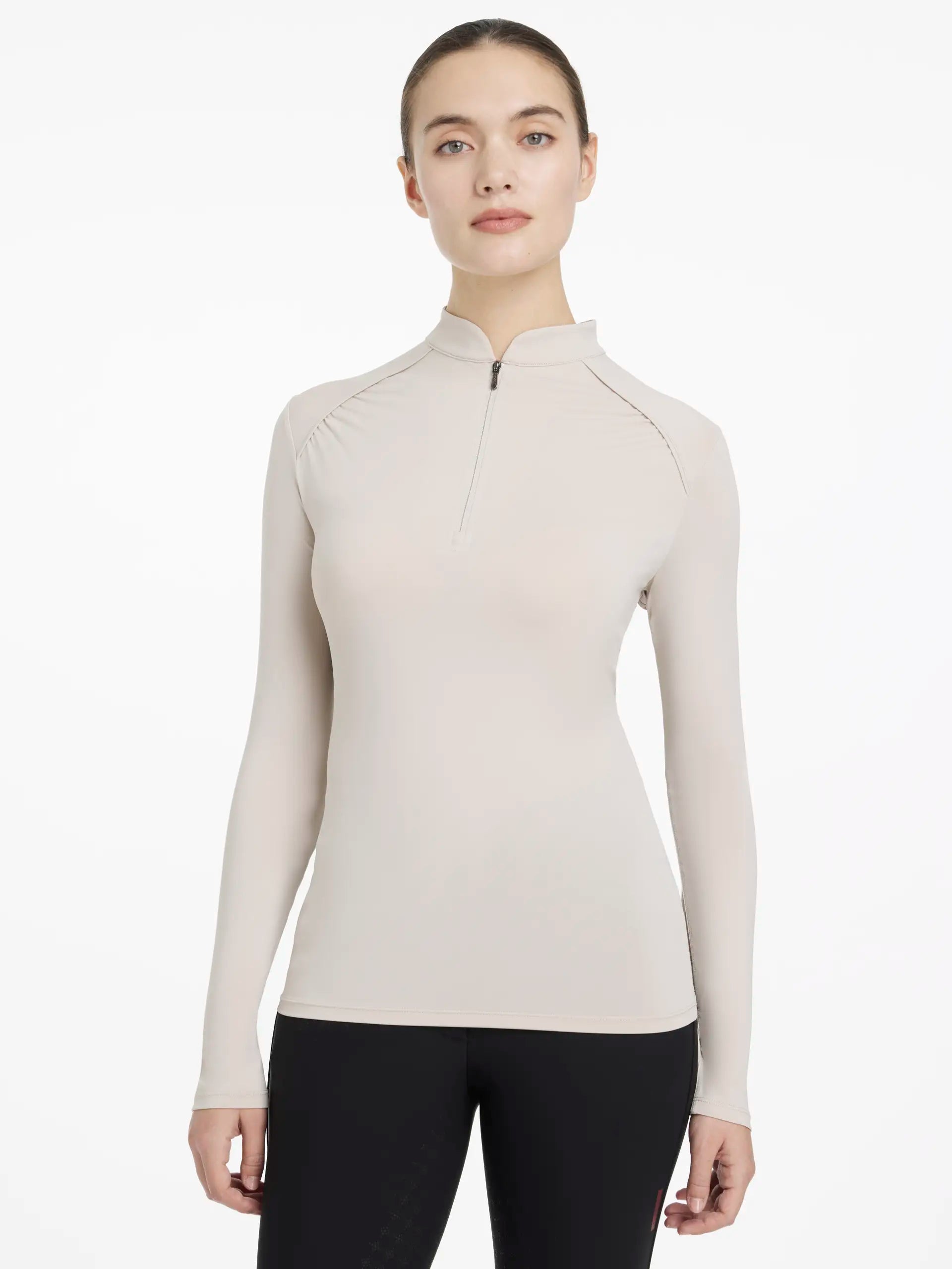LeMieux Heyden Lightweight Base Layer Stone: Equestrian Performance Top