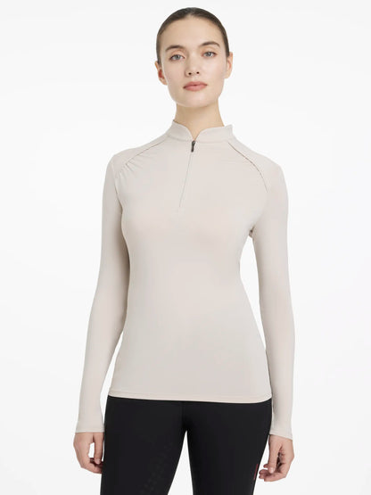LeMieux Heyden Lightweight Base Layer Stone: Equestrian Performance Top