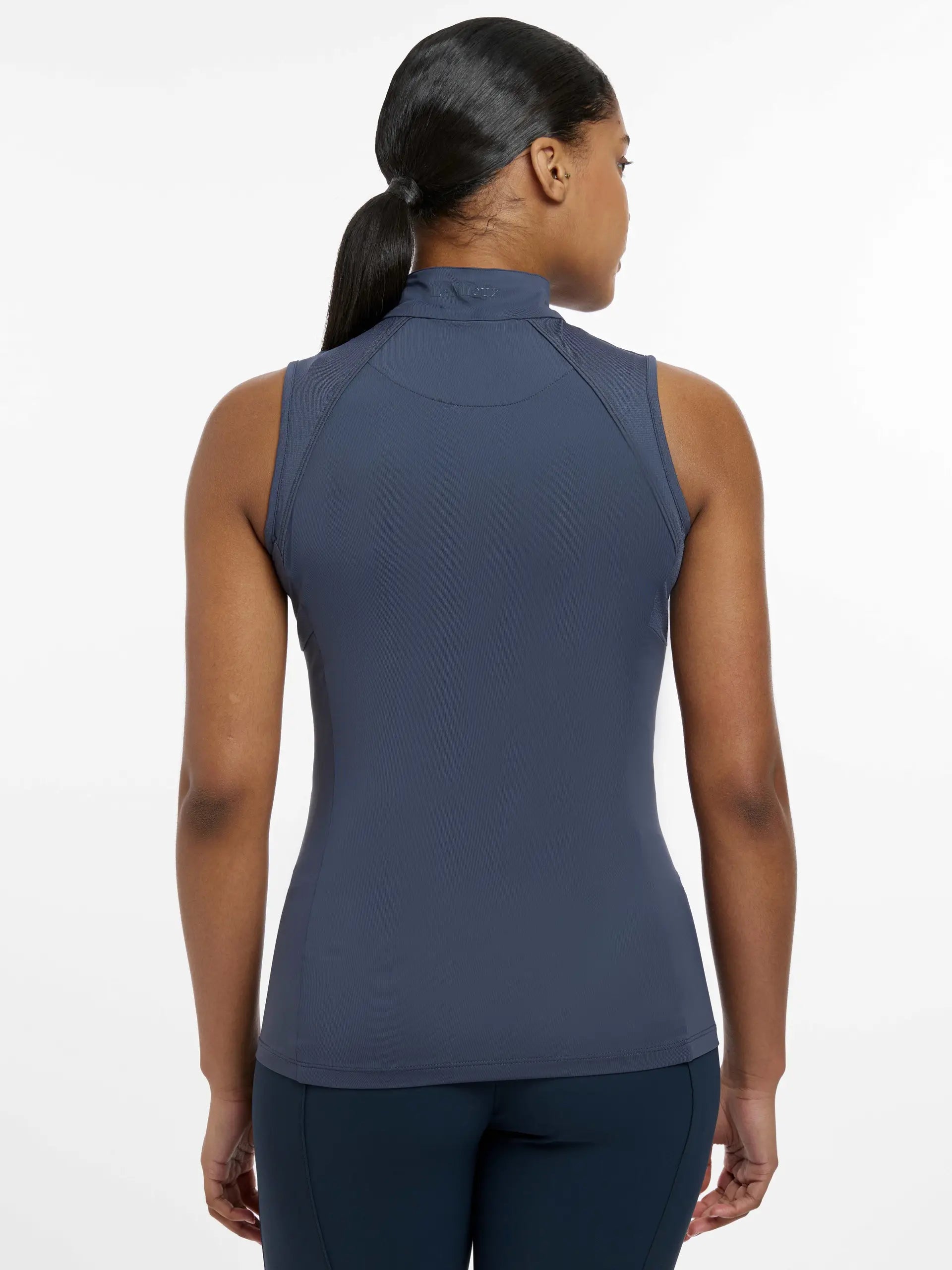 LeMieux Maria Mesh Sleeveless Baselayer in Dusk Blue - Equestrian Baselayer for Women - Equiflair